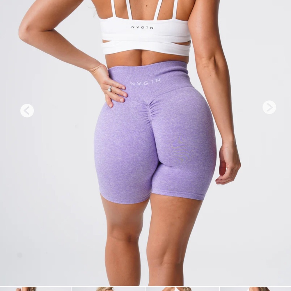 NVGTN Lilac Scrunch Seamless Shorts